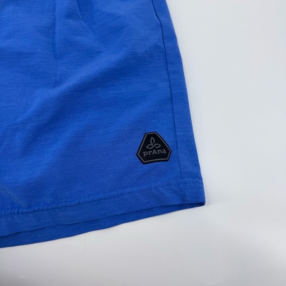 Prana Athletic Shorts Blue Elastic Waistband - Picture 3 of 10